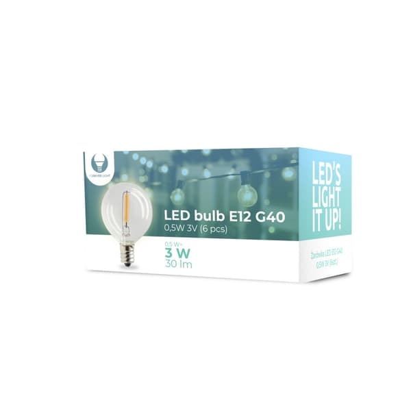 TS-6-pak Forever LED-pære E12 G40 0,5W 3V