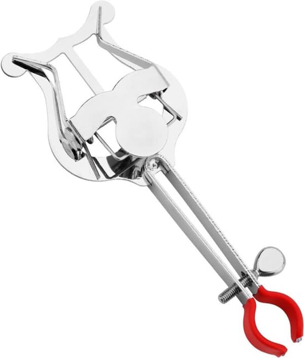 Trumpet Lyre Notställshållare, Lättviktsklämma i Järn och Plast för Marschorkesterbruk, Silver, 14 x 5.3 x 2 cm