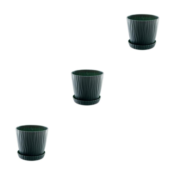 1/2/3/5 lette og bærbare blomsterpotter for innendørs og grønt L pot+L tray green L pot+L tray 3Set