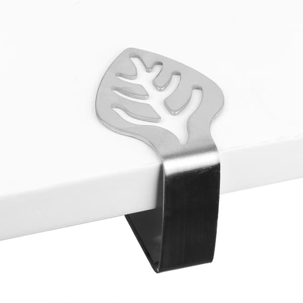 Thick Stainless Steel Tablecloth Clip Kitchen Tablecloth Clamp Non-slip Table Clip (Leaf) 0.1
