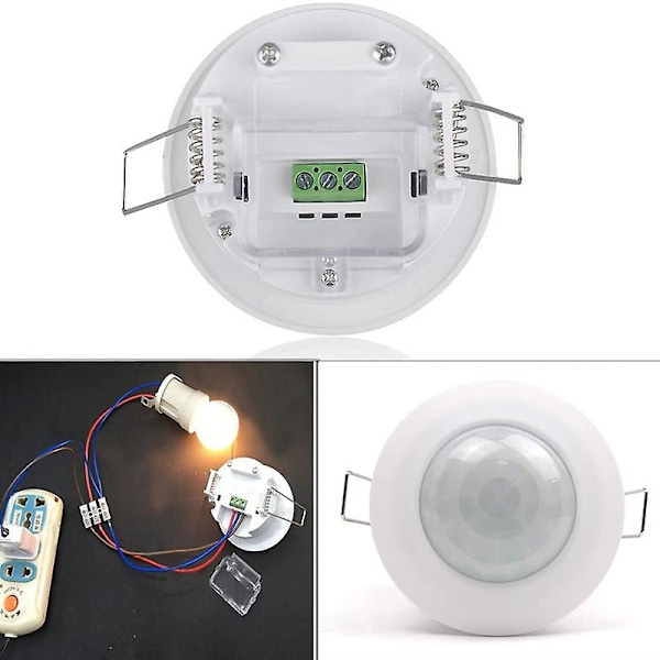 TS-110v-220v 360 Infraröd Infälld Pir Tak Rörelsesensor Detektor Ljusströmbrytare, Rörelsesljussensor