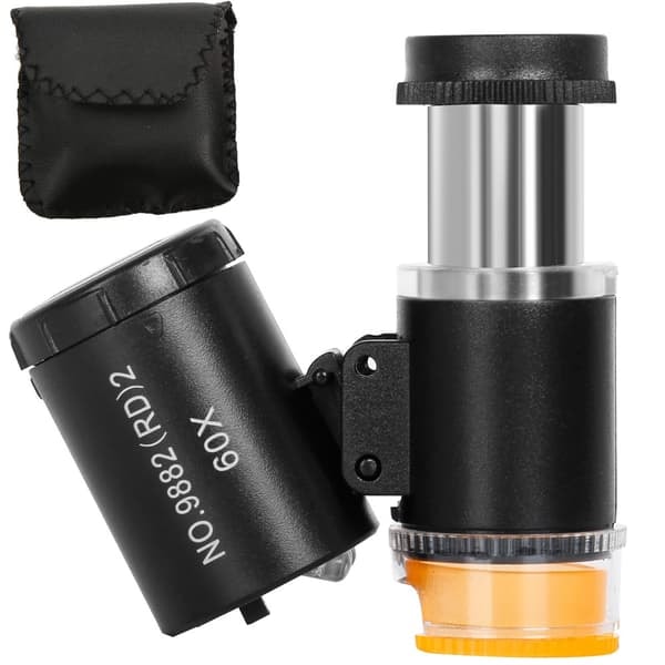 Magnifier - Mini Microscope with UV Light - 60x Magnification