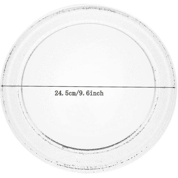 Mikrobølgeovn Glasplade Mikrobølgeovn Glas Drejetallerken Udskiftning Flad Bund Glasbakke 24,5 cm/9,6 Tommer (Flad Bund) default