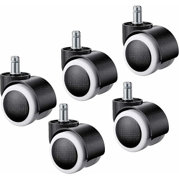 Kontorstolhjul, Universal for harde gulv Erstatning av kontorstolhjul for kontorstol, laminatgulv, parkett, fliser 11X22mm