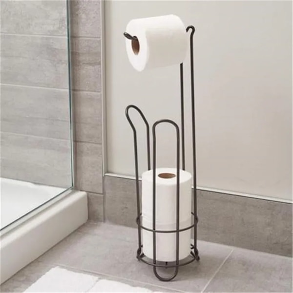 Rullapaperiteline Ruostumattomasta teräksestä lattiamallinen WC-paperiteline Käytännöllinen moderni pehmopaperiteline Rullateline WC:hen T200425