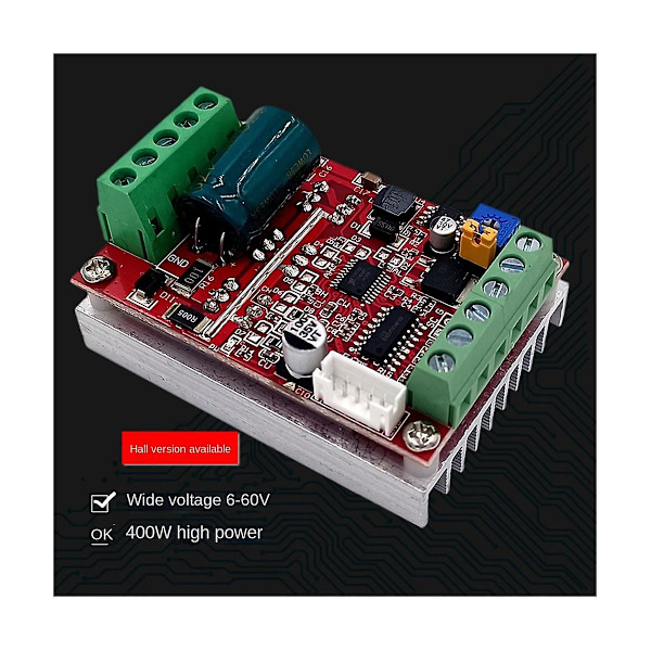 TS-6-60v Bldc Trefaset Dc Børsteløs Motorkontroller 400w Pwm Hall Motorkontroll Driverkort(med