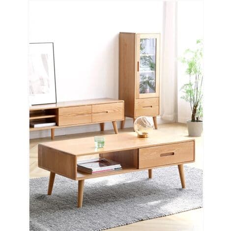 Møbelben i konisk eiketre - Sett med 4 massive treben for sofa, seng og skap (20 cm, skrå)