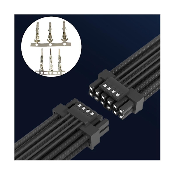 TS-3090 Gpu 16pin (12+4) 600w 12vhpwr Kabel med Sleeves og Kamme til Rtx 3090ti Rtx 4080 4090 Pci-e Gen
