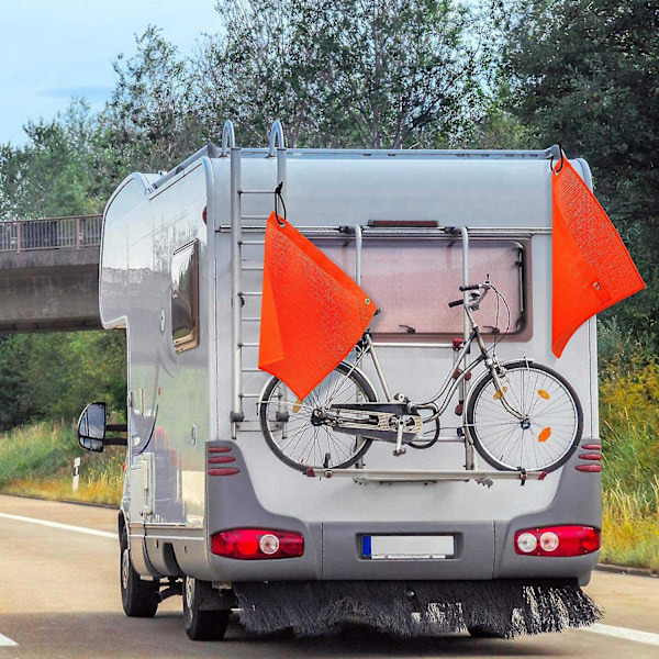 TS-4 stk. 46x46 cm Mesh Sikkerhedsflag Orange Advarselsflag Bungee Sikkerhedsflag God Synlighed Vejrbestandig