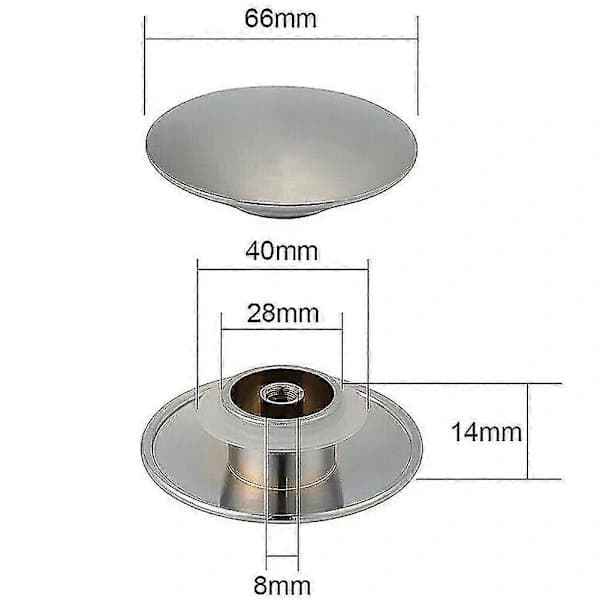 66mm Silver Krom Handfat Avfall Pop-up Sänkkork Click Clack Tryckknapp Badrum Handfat Sänka Upp Avlopp Stopp Avloppstäckning