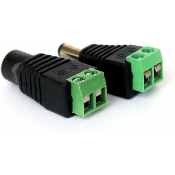 TS-5x DC-liitin uros 5x naaras valvontakameraan 2,1 x 5,5 mm