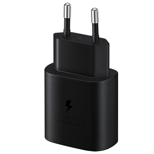 25 W SAMSUNG SNABB USB-C med kabel sort svart