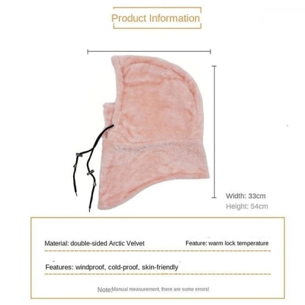 Sherpa Hood Skimasker Vinter Balaclava Kaldt Vær Vindtett Justerbar Varm Hodeplagg Deksel Hatt Caps Halsduk - Perfekt Rosa