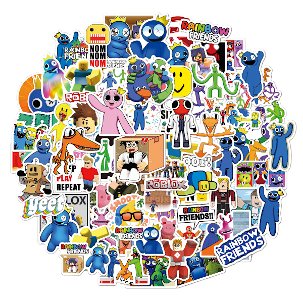 100 regnbuevenner klistremerker roblox regnbuevenner skateboard bagasje doodle klistremerker 50 stk