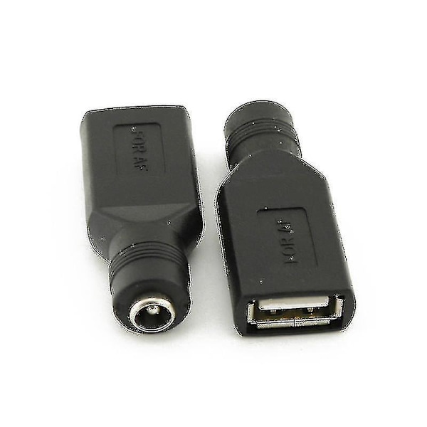 2023 - USB hun til 5,5 mm X 2,1 mm hun DC-strøm Oplader Adapterstik