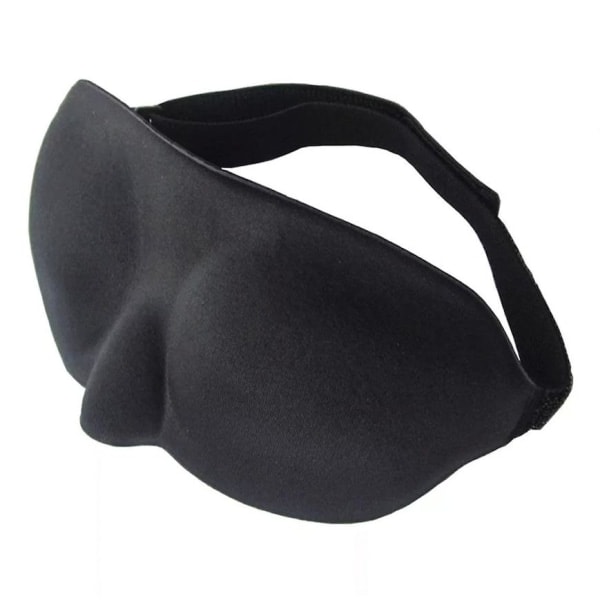 3-pakning - 3D Sovemaske / øyemaske / bind for øynene - Svart Svart