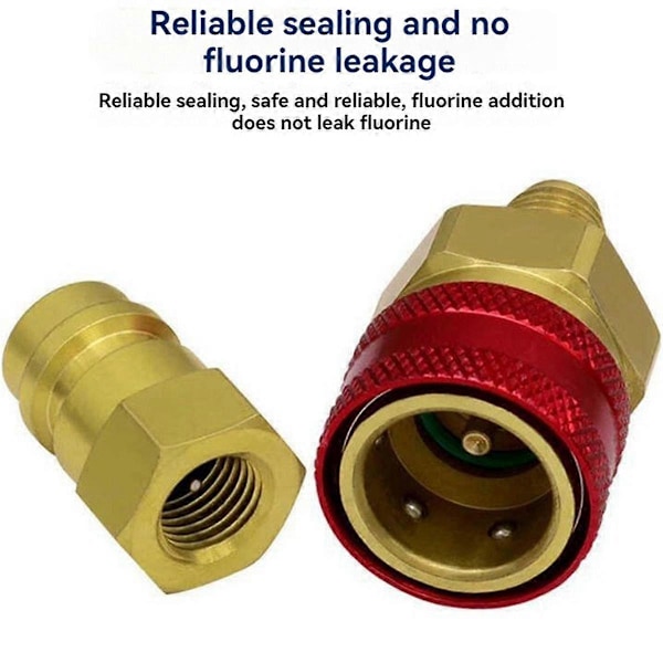 R1234YF Adapter, R134a till R1234yf Snabbkoppling, R1234YF Snabbkoppling, Hög- och Lågtrycks Omvandlingskit, R1234yf Snabbkoppling