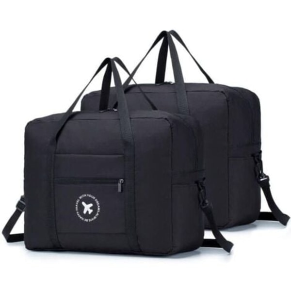 TS-Kabinväska 45x36x20, Resväska, Hopfällbar Kabinväska Flygplan, Kabinbagage Duffelväska (2 stycken)
