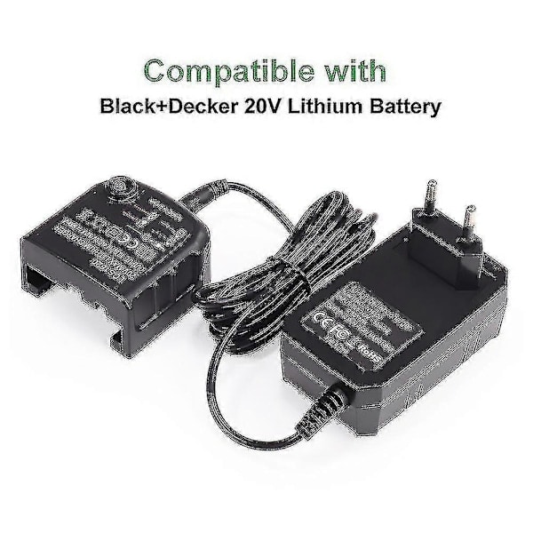 10,8 V 14,4 V 20 V Oplader til Black&decker Li-ion Batteri Udskiftning Elektrisk Boremaskine Skruetrækker Elværktøj Batteri EU-stik Lbx20