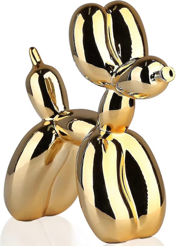 Tom Elektropläterad Ballonghund Staty (guld, 9,9*9,9*4 cm) (FMY)