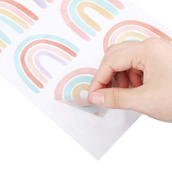 TS-Rainbow Makuuhuoneen Sisustus Tytöille Värikkäät Sateenkaari Seinätarrat Lastenhuoneen Sisustus Lastenhuoneeseen De
