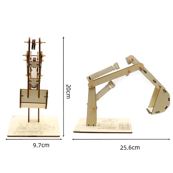 Hydraulinen Kaivinkone DIY Opiskelija Tiede & Tekniikka Puu Tiede & Koulutus Lelut Malli Scie