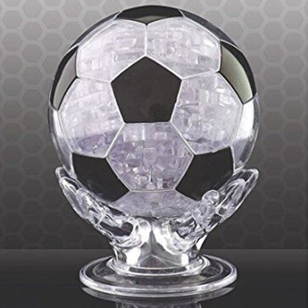 3D-krystallpuslespill for barn, lysende fotball for voksne B