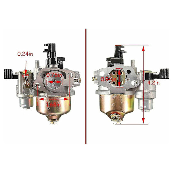 Passer Honda GX160 5.5hk erstatningskvalitet forgasser med stang - Perfekt