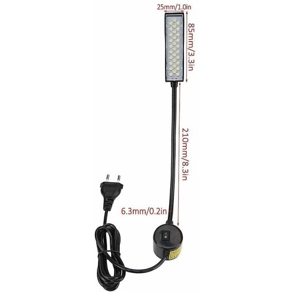 LED-lampe for industriell symaskin Fleksibel svanehals arbeidslampe LED klær Light Symaskinbelysning Arbeidsbordlampe