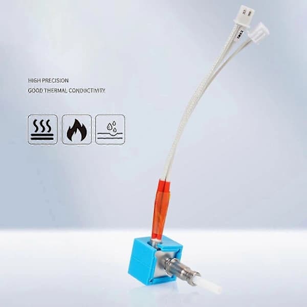 för Anycubic 3D-skrivare Hotend Heatbreak Munstycke Extruder Termistor Rör Kit