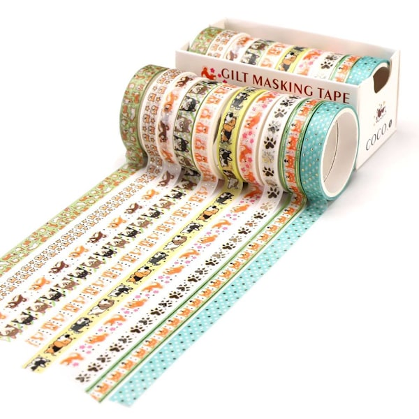 10 ruller/ sæt Washi Tape Dekorative klistermærker DOG DOG