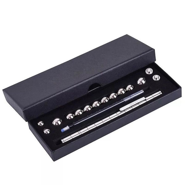 Magnetic Metal Pen Pressure Fidget Toy Multifunktionell deformerbar leksak för vuxna Black Silver