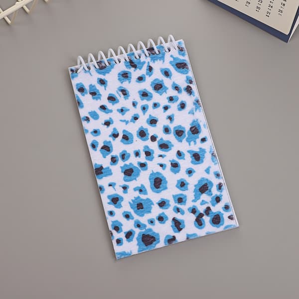 Spiral notesbog bærbar lommeblok med top spiralbinding til studerende og daglig notetagning, blue