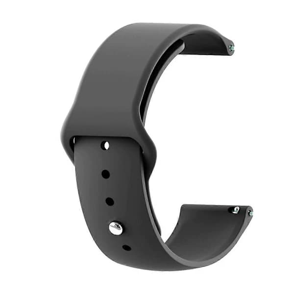 Ensfarvet Rullet Silikonearmbånd til Fitbit Versa 1/2/Lite Erstatningsarmbånd - Multicolor Sort