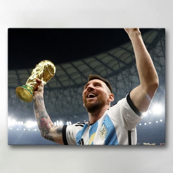 Kangastaulu / Taulu - Messi World Cup - 40x30 cm - Canvas