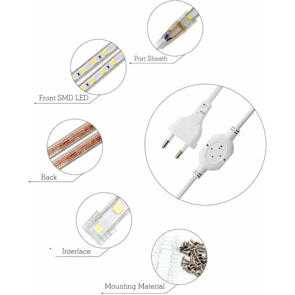 LED-list, 2M LED-list, 220V LED-list, 5050 IP65-FA7-