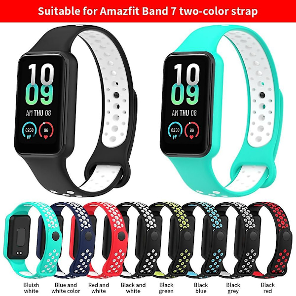 Klockarmband för Amazfit Band 7 Smart Tillbehör Silikon Justerbart Armband Byte Sportrem för Amazfit Band 7 Klocka (A2377)