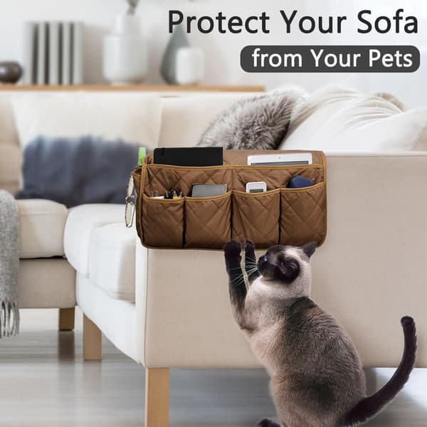 Sofa Storage Box with 14 Pockets for Storing Mobile Phone, TV Remote Control, Magazines