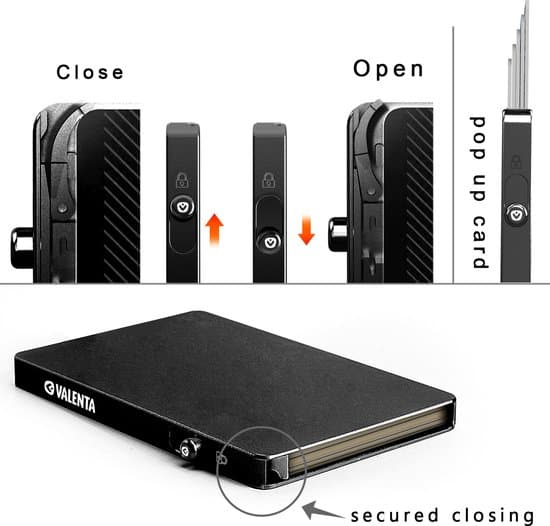 Aluminium MagSafe-pung med skydeudkaster, RFID-blokerende slank magnetisk kortholder til iPhone, rummer 6 kort, sort