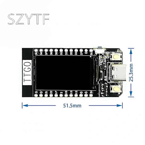 Ttgo T-display Esp32 Wifi Bluetooth Modul 1.14 Tommer Lcd Kort