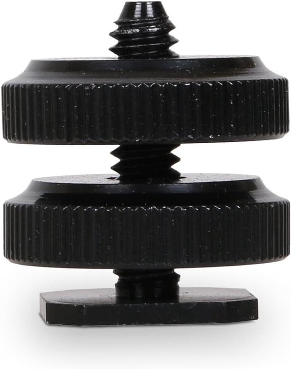 1/4\" hot shoe-adapter til stativ og DSLR-kamera (2-pak)