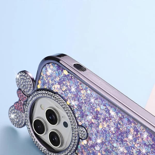 Skall til iPhone 14 Pro Strassdekor Anti-dropp Epoxy Paljetter TPU Mobilskall