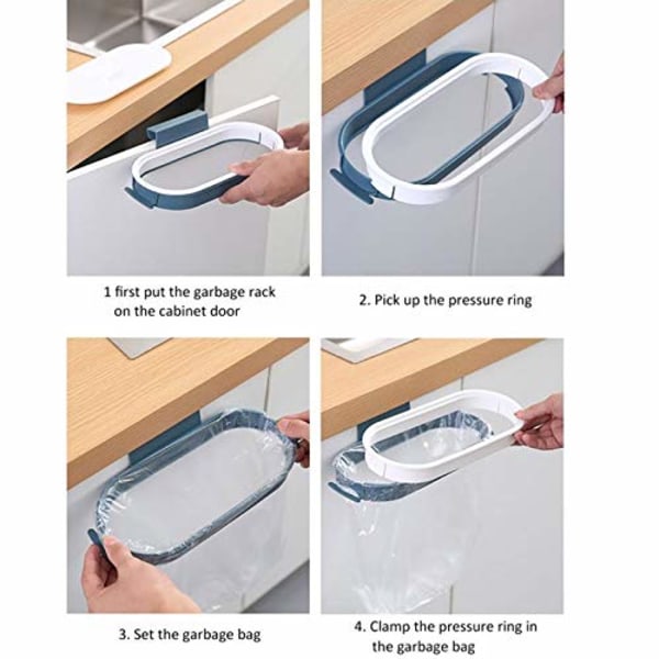 Sopbehållare Hushållskök Plast (10 * 12 * 26cm) Utrymmesbesparande Köksbehållare Sopbehållare Tillbehör Förvaring (Färg: Orange)