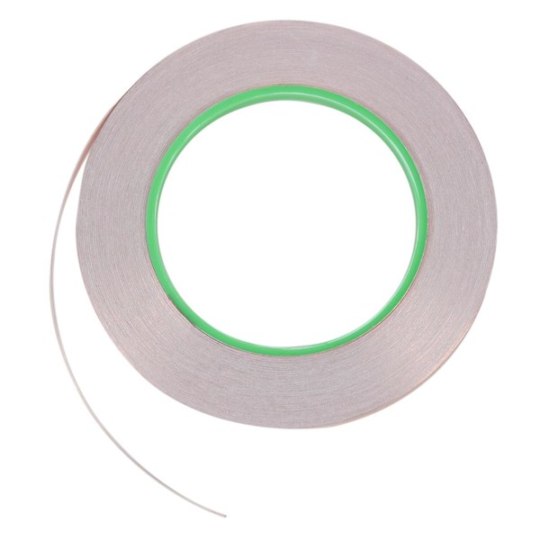 TS-2x Kobberfolie Tape Med Ledende Lim (6mm X 33 meter) - Håndværk, Glasmosaik, Lodning, E