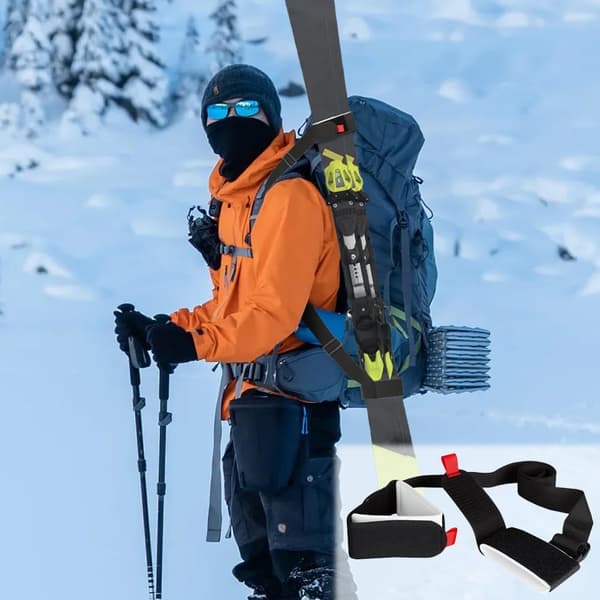 Adjustable Ski Carrier Straps 2-pack, Ski Carrier Strap, Ski Rope, Lightweight and Practical Ski Accessories, Ski Strap for Winter Skiing