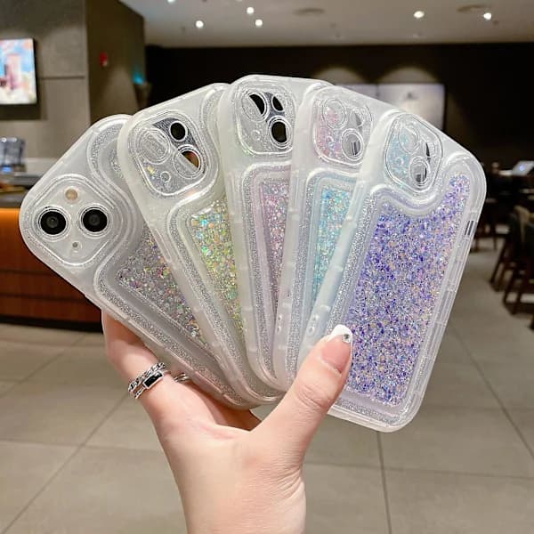 Kimaltava Glitter Epoxy -puhelinkuori iPhone 12:lle
