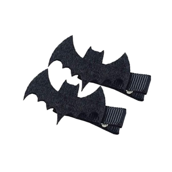 Rolig Halloween-hårnål - Bat Demon Ghost Decor (1 par, svart)