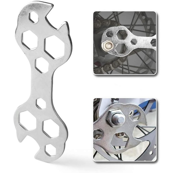 Bike Wrench Pry Bar 10 i 1 Mini Steel Bike Tool Kit (1 paket)