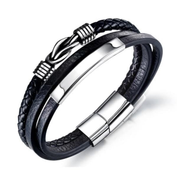 Læderarmbånd til mænd - Ægte læderarmbånd (JS)