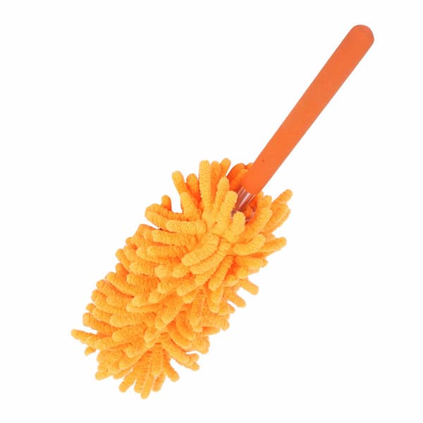 Telescopic Duster Removable Washable 72cm Chenille Dust Removal Tool for Home Cleaning Orange 0.2
